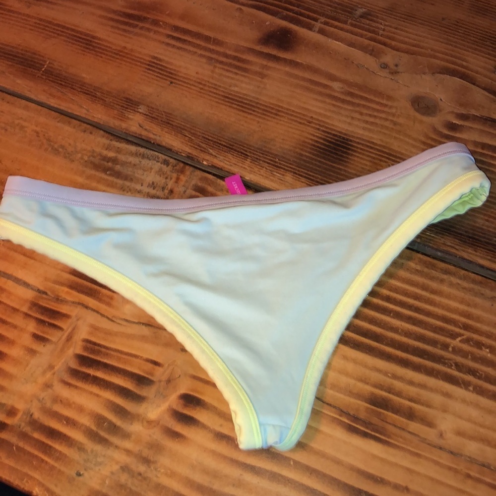 Victoria’s Secret blue and green bikini bottoms Strappy sides size small swim​​ - Picture 4 of 4